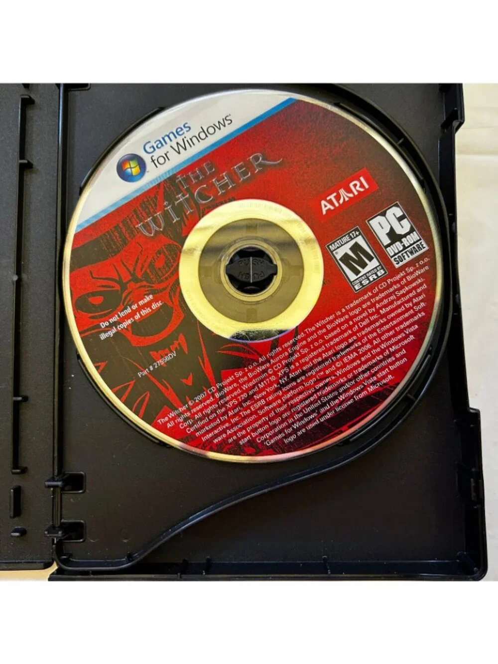 The Witcher Role Playing Game For Windows PC DVD 2007 Red Box Cover
